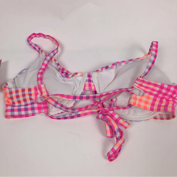 Pink Two Piece Multi Colored Swimsuit Large Bottom Size D/DD Top - Picture 8 of 12